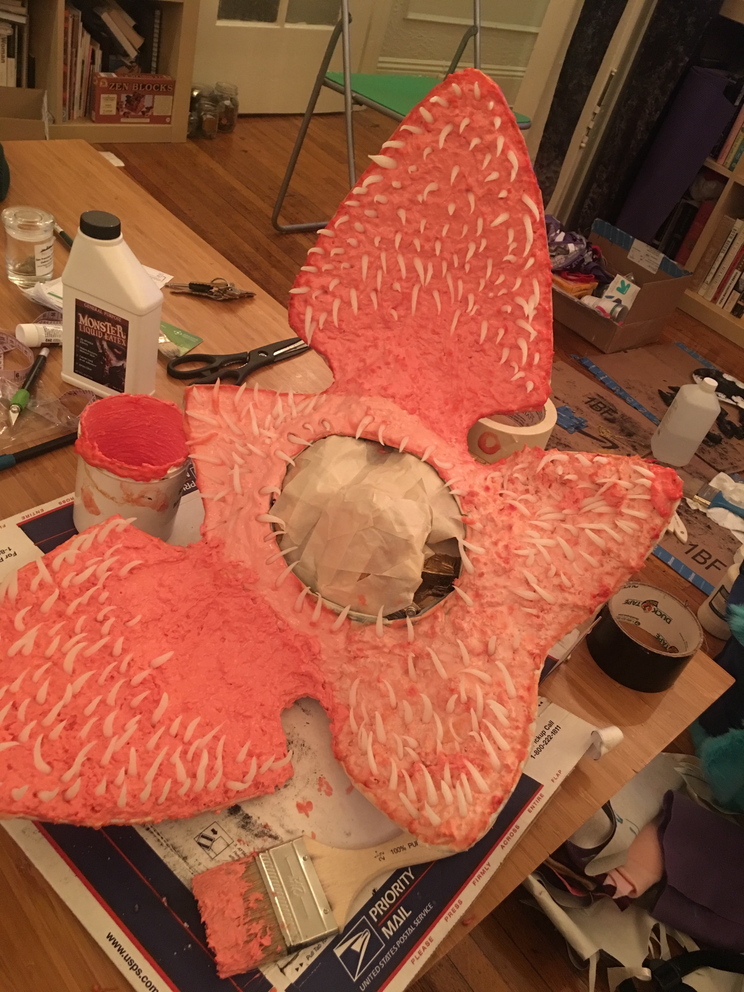 Latex painted on mask